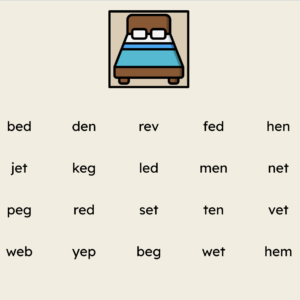 Orton-Gillingham Virtual Phonics Lesson: CVC short /e/ Words